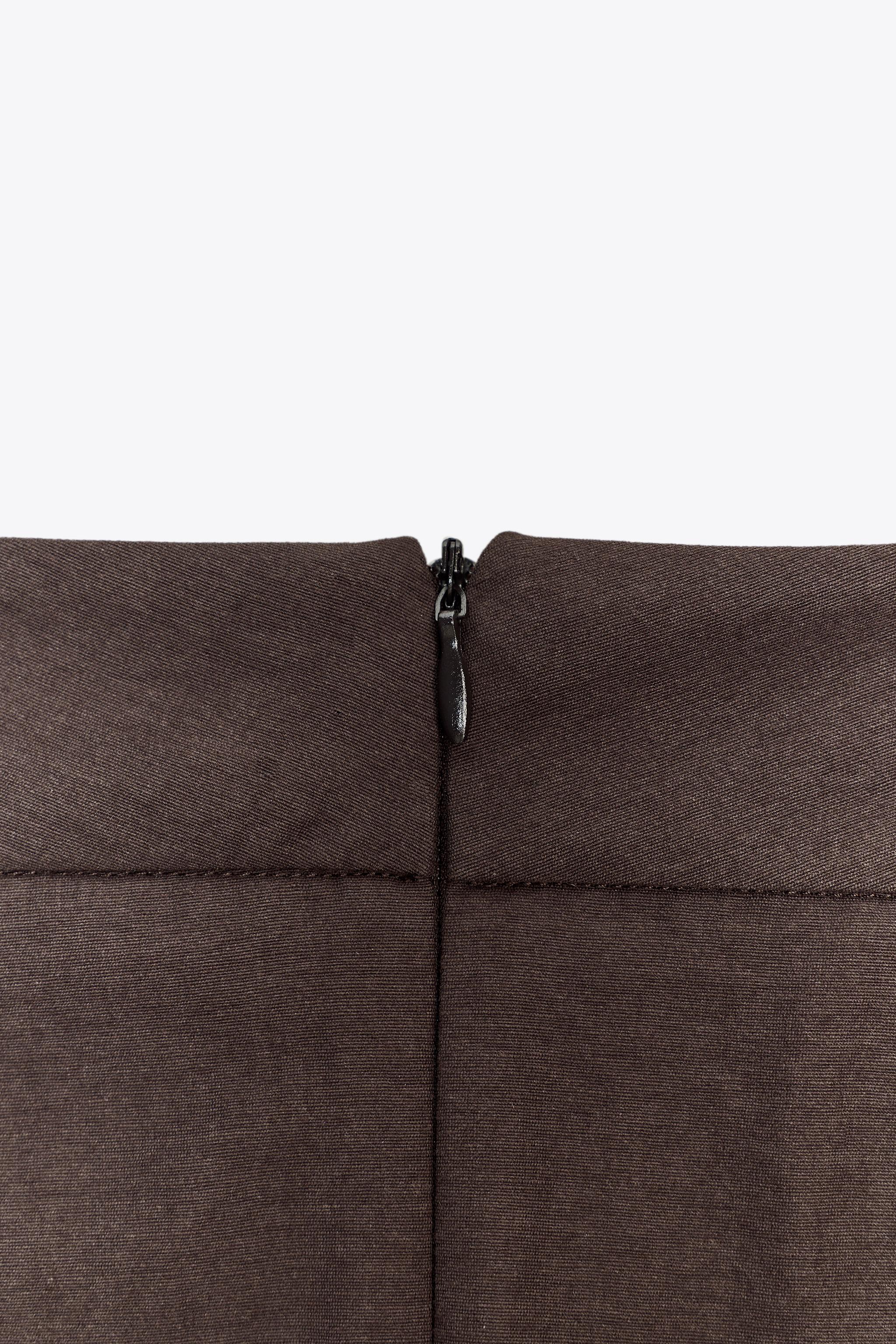 JUPE TRAPÈZE MI-LONGUE CEINTURE